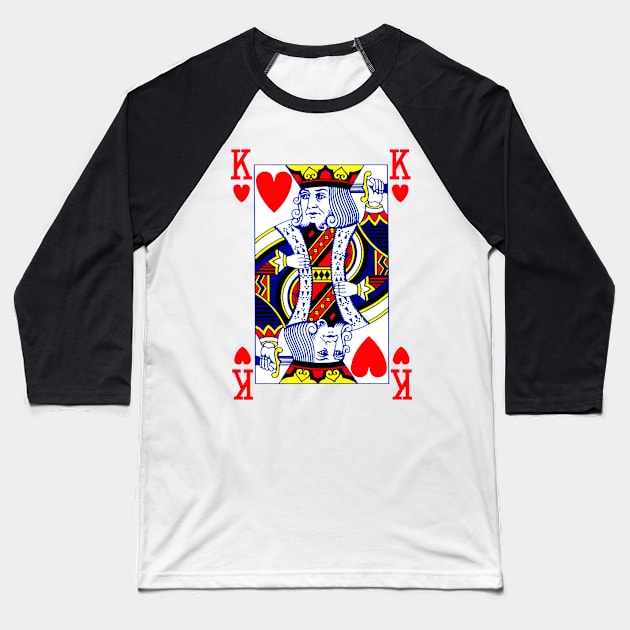 King of Hearts Baseball T-Shirt by Bugsponge